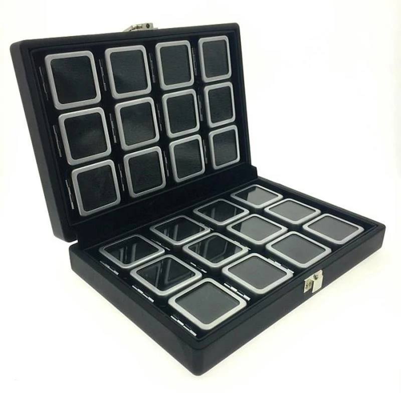 4 * 4Cm Metal Mini Portable Gemstone Diamond Bare Stone Storage Box Luxury Jewelry Gift Box Jewelry Display Box