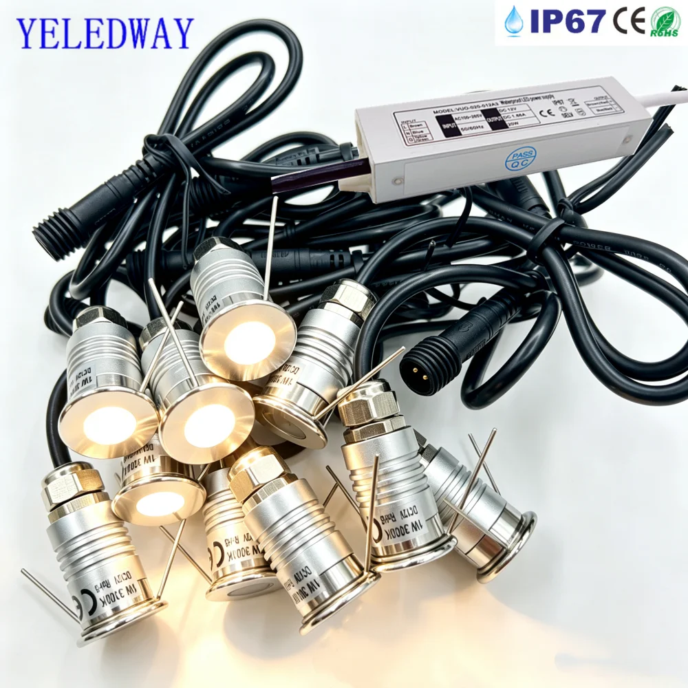 IP67 Mini LED Underground Light Outdoor 12V Yard Floor Lamp 1W Waterproof Landscape Garden Path Buried Spot Lighting