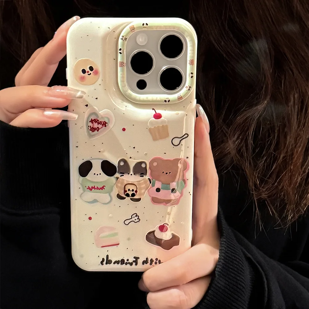 Dessert Small Animal Apple 14 silicone phone case iphone15 11 applicable 13promax drop-resistant 12 original soft case iphone