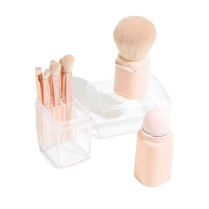 Neue einziehbare Make-up-Bürste 8-in-1 lose Puder erröten Lidschatten-Pinsel Set bequeme 8 Mini-Kombination bürsten