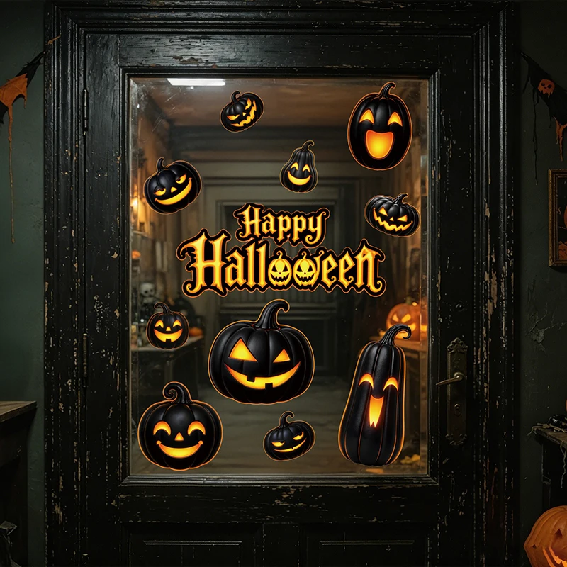 Halloween Party & Festival DIY Window Sticker Waterproof PVC Halloween Party & Festival DIY Window Sticker Pumpkin