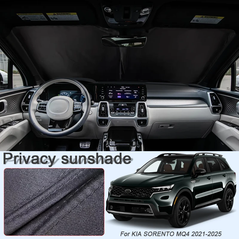 

Car Black Windows Privacy Sunshade For KIA SORENTO MQ4 2020-2025 Auto Anti-UV Heat Insulation Protect Cover Interior Accessories