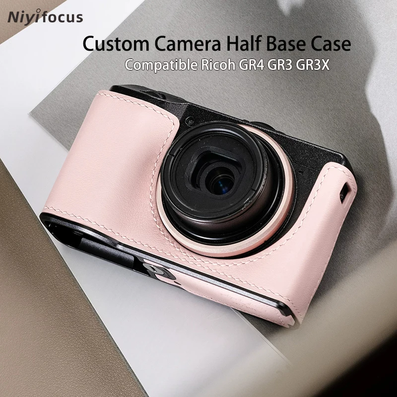 Camera Half Base Case for Ricoh GR4 GRIV GR3 GRIII GR3X PU Leather Protective Camera Skin Cover Hand Grip Shell Camera Accessory