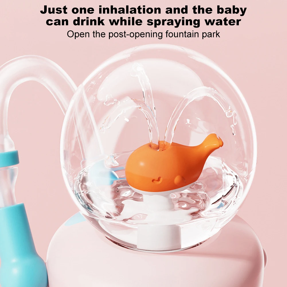 24oz Stainless Steel Whale Fountain Tumbler with Handle Drinking Cup with Straw Whale Squirt Water Cup 710ml Drinking Cup view 6