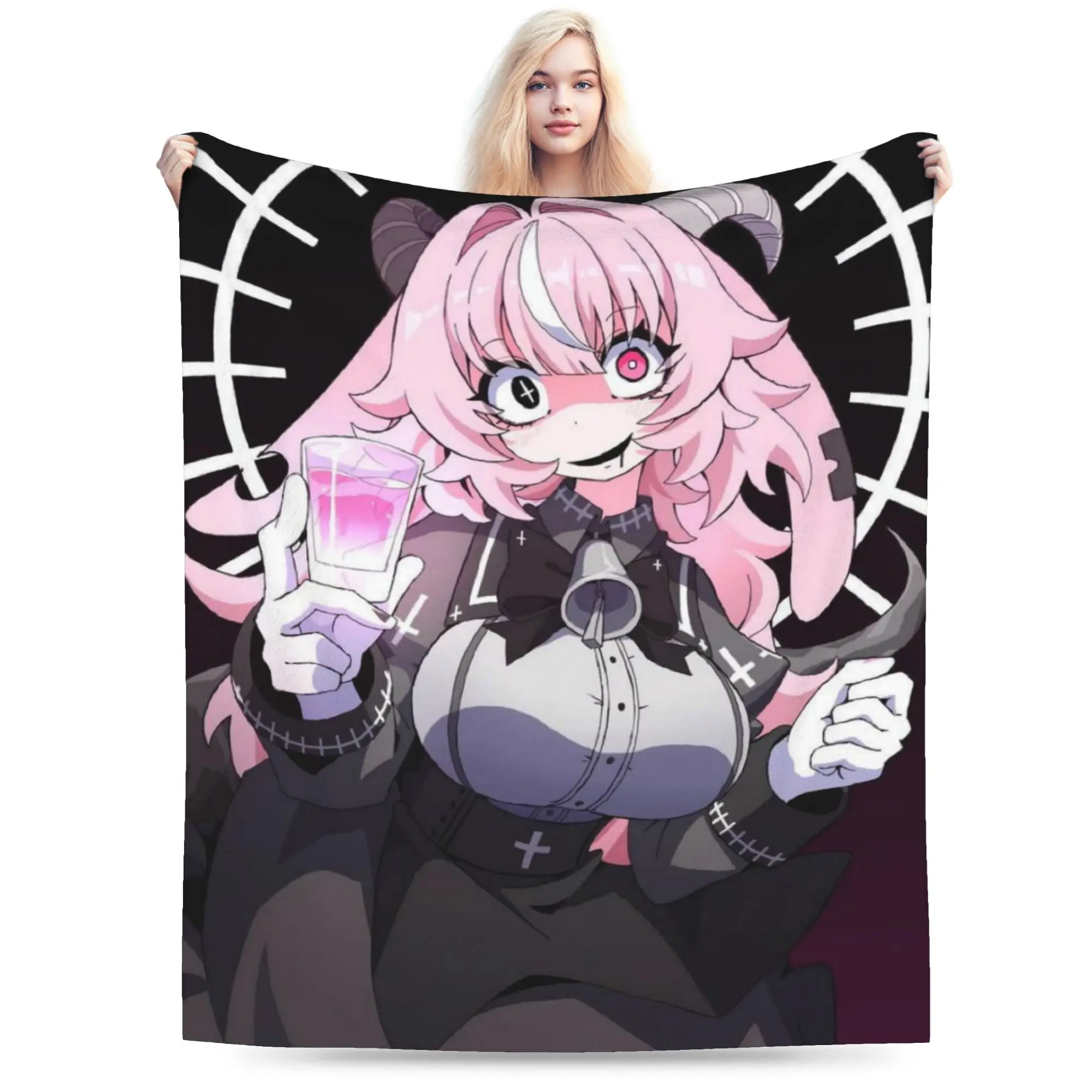 Femme Soule Flannel Blanket Drunken Goddess Reflux Soft Warm Throw Blanket for Living Room Travel Aesthetic Bedspread  Bed Cover