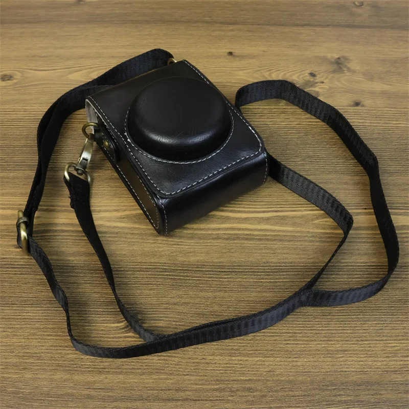 Digital camera PU leather storage bag with removable shoulder strap For Sony ZV-1m2 zv1f protective case For Canon g7x2 3