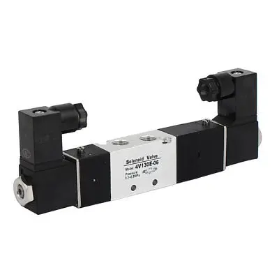 

AC 110V 3 Position 5 Way Neutral Pneumatic Air Control Solenoid Valve 4V130E-06