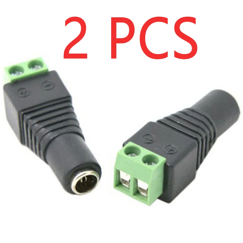 DC connector 2.1*5.5mm Light bar connector Male female connectors 1/2/5pcs dc power jack plugs,for 2835/5050/5730LED strip light