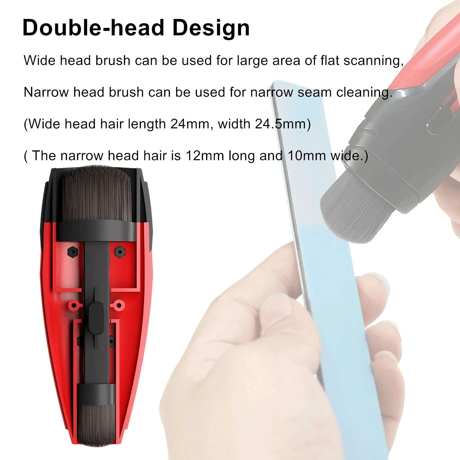 DSPIAE PT-RDB Double Head Retractable Dust Brush Double Tips Cleaning Tools for Assembly Model Military Hobby DIY