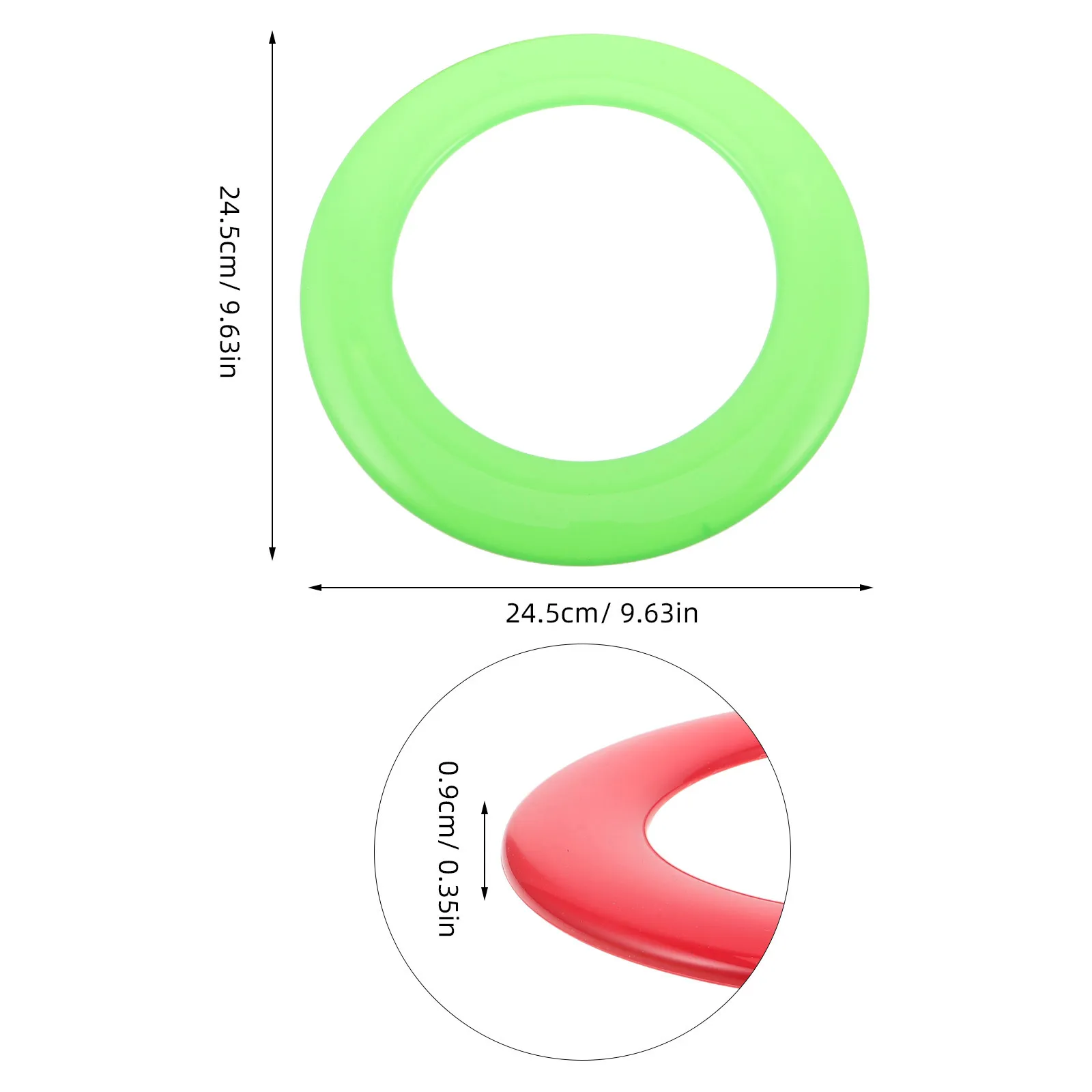 6-delige vliegende schijfset 10 inch holle ronde vliegende ring diverse kleuren gemakkelijk te worpen lichtgewicht buiten gooispel voor familie