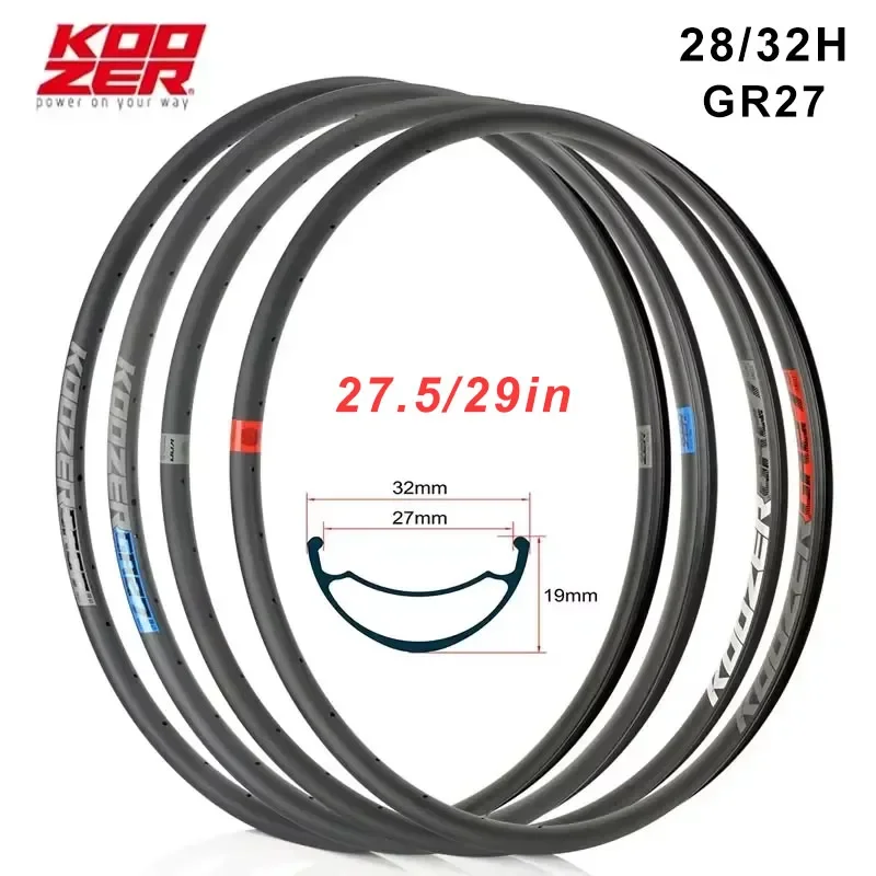 

Koozer GR27 4D Smart Drilling Gravel MTB Велосипедный обод 27,5 дюйма 29 дюймов 700c Бескамерный готовый 28, 32 отверстия Внутренние 27 мм индивидуальные детали колеса для велосипеда