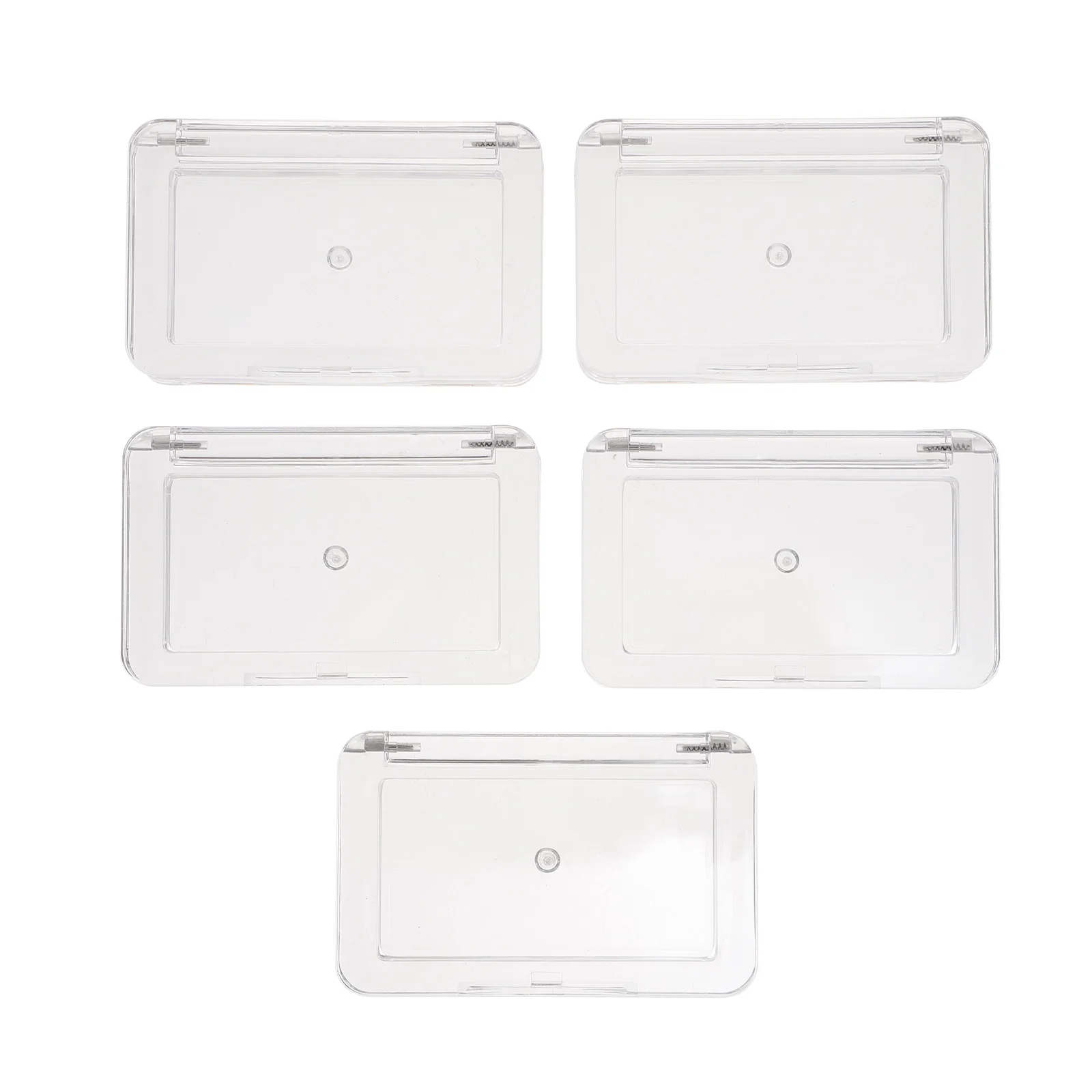 

5 Pcs Pack Eyeshadow Powder Box Travel Makeup Blush Storage Plastic Refillable Tray