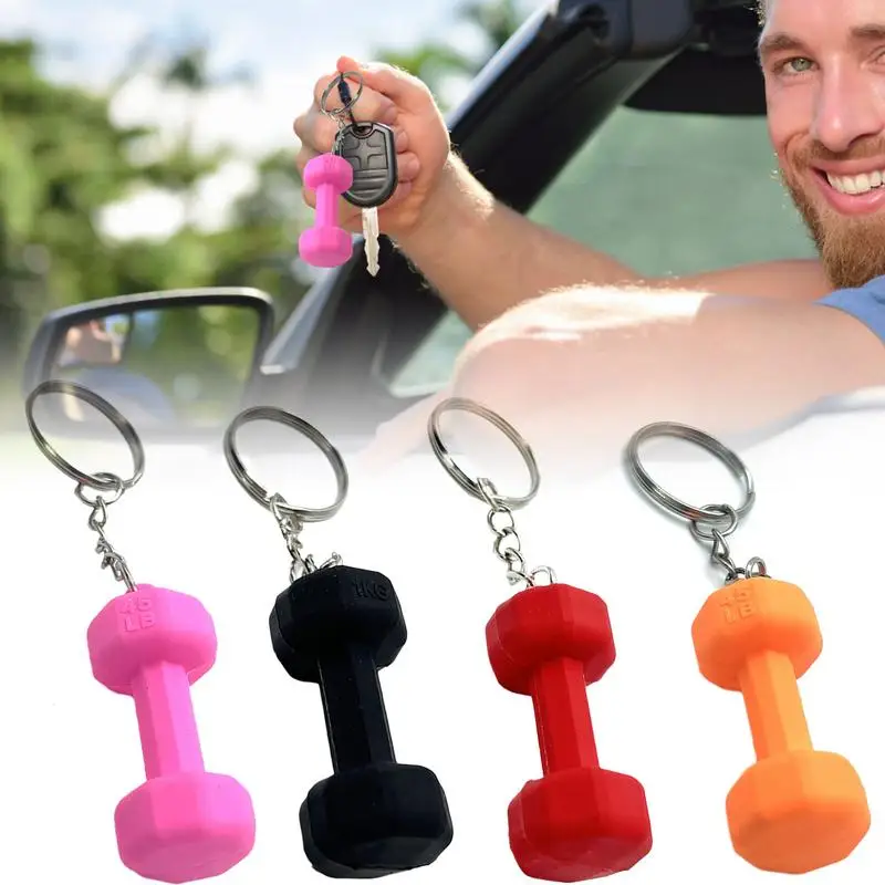 Dumbbell Keychain Gym Keychain Women Novelty Keychain Exercise Pendant Exquisite Design For Keys Bags