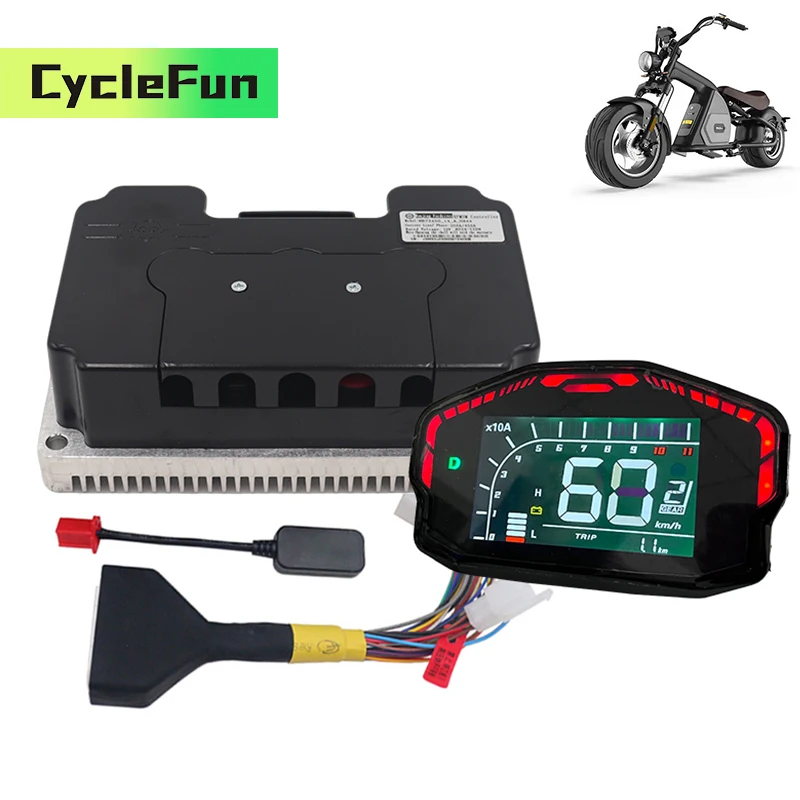

FarDriver ND96450 3KW-6KW DC 170A Sine Wave Controller With DKD ONE-LIN Display For Electric Motorcycles Scooter Conversion Kits