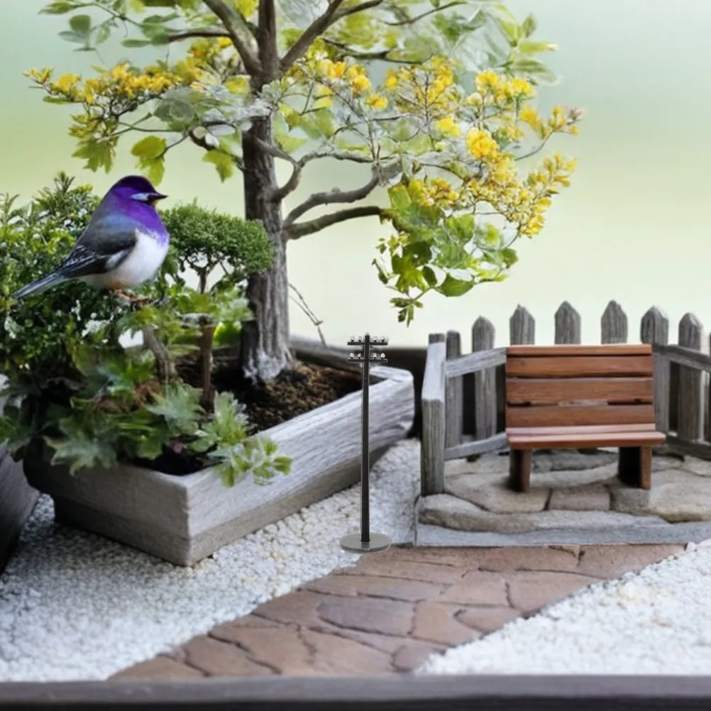 

3 шт. миниатюрных телефонных столбов, архитектурные элементы для песочницы, аксессуары для DIY-моделирования, декор для железнодорожных и микроландшафтных моделей, украшение для песочницы