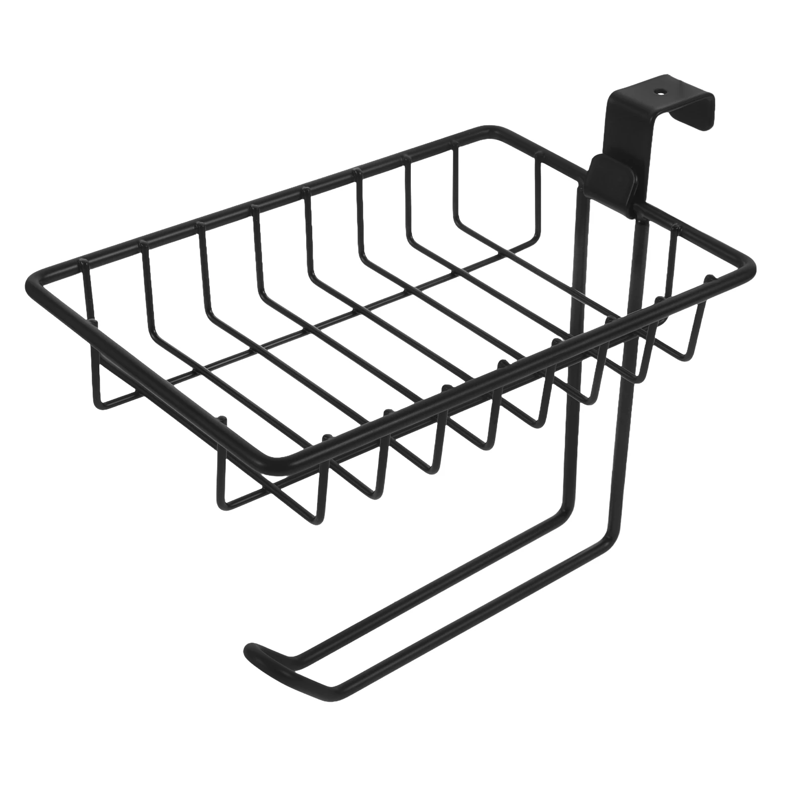 

Bathroom Shelf Toilet Paper Holder Rack Wet Wipes Towel Iron Bracket Black Wall Mount Storage Solution Modern Style Home Decor