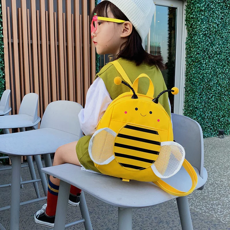 Little Bee Cartoon zaino Anti-perso per bambini Nylon Kindergarten zaino per ragazzi e ragazze borsa per il tempo libero per bambini borsa per bambini carina regalo