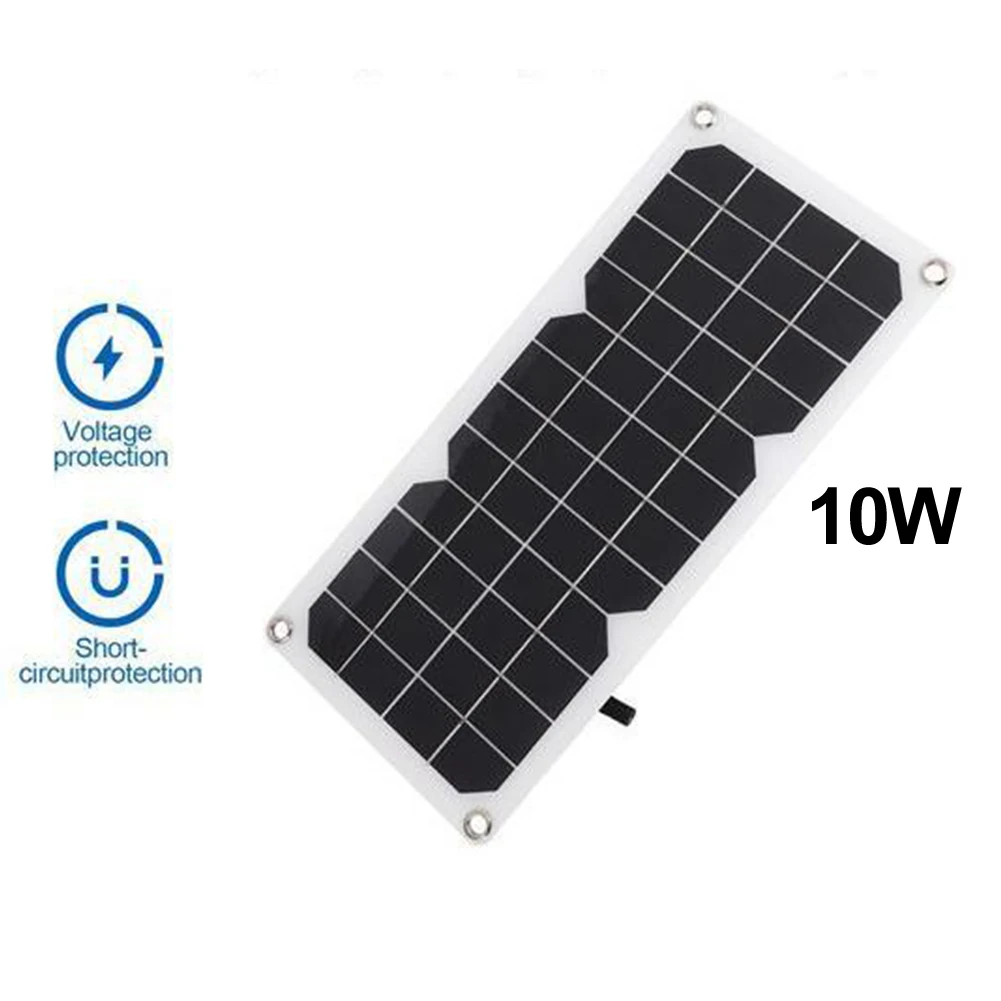 10W Monocrystalline Solar Panel Kit with 12V Output for Phones Tablets RVs Campers and Outdoor Equipment Charging