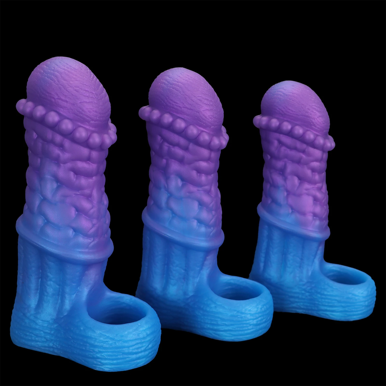 Penis Ring Male Realistic Penis Sleeve Extender Cock Sleeve Dick Enlargement Delay Ejaculation Cock Ring Reusable Condom Sex Toy