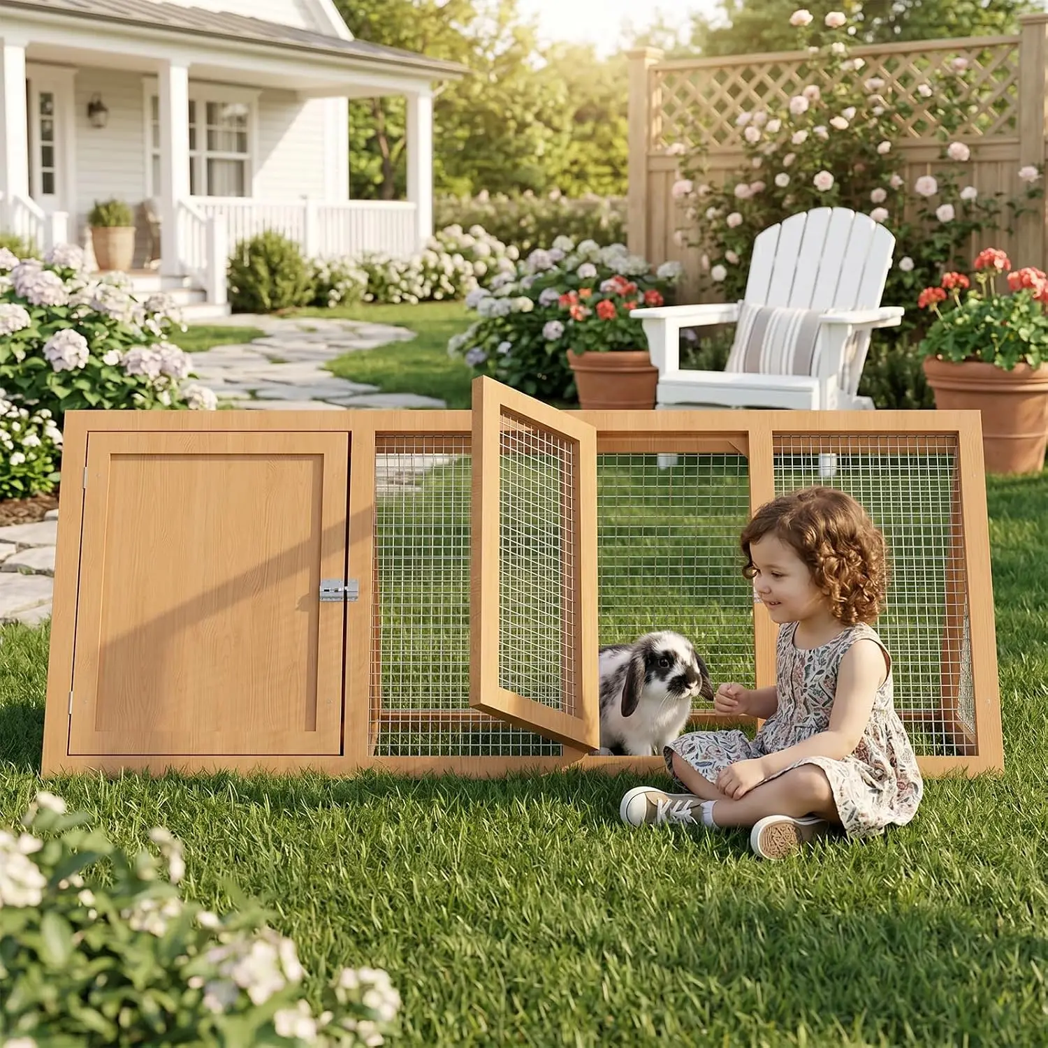 A Frame Wooden Rabbit Hutch And Quail Coop With Ventilating Wire Small Chicken Coop Run With 2 Doors Triangle Quail Cage Outdoor For Small Animal Garden Backyard And Farms