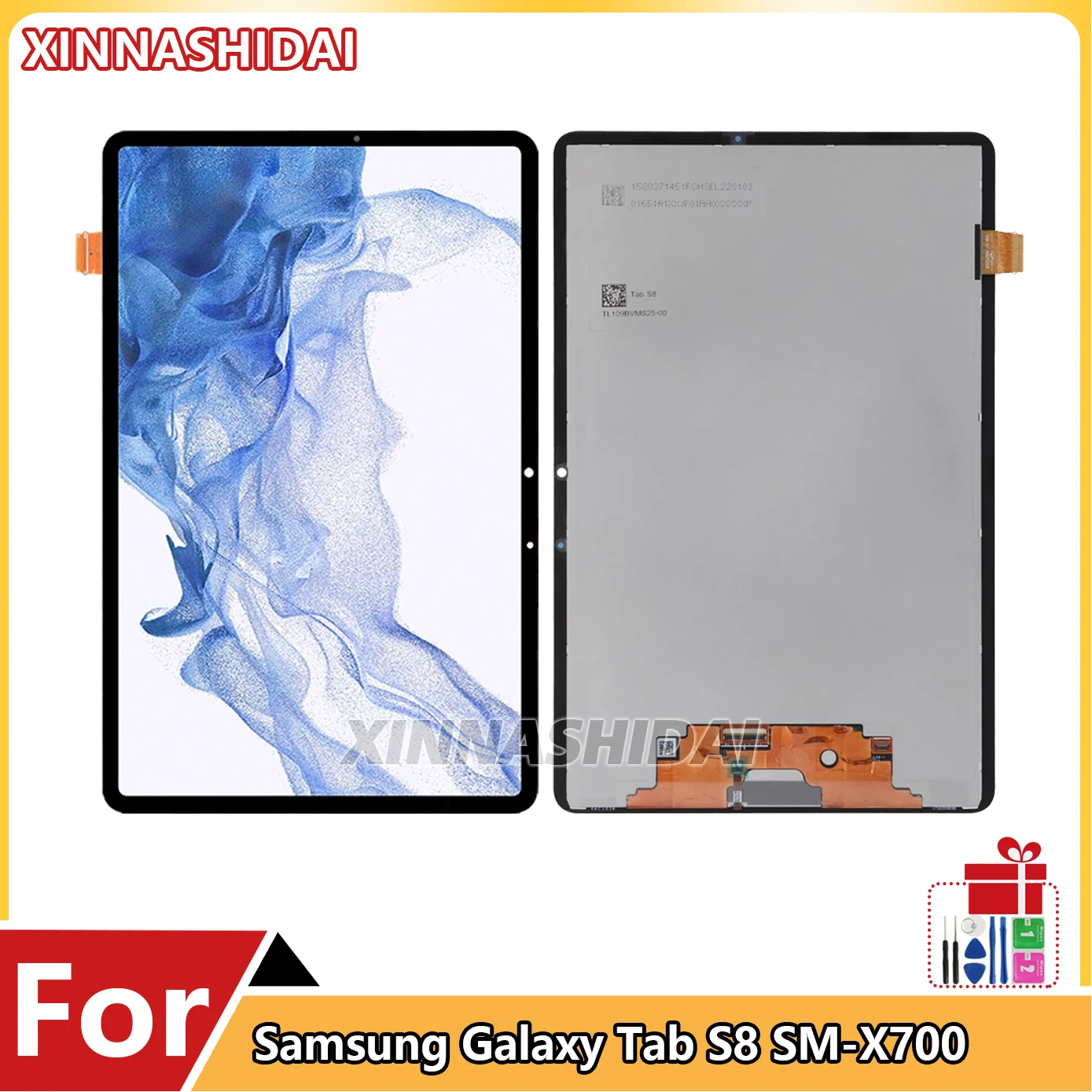 100% TESTED For Samsung Galaxy Tab S8 SM-X700 SM-X706 X706B X706N X706U LCD Display Touch Screen Digitizer Assembly Replacement