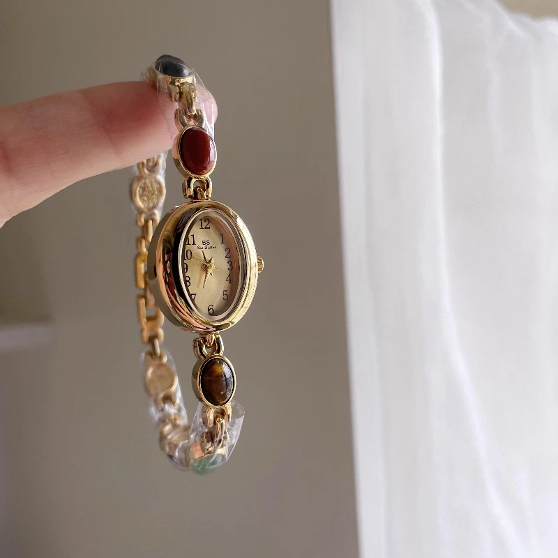 Student 2025 waterproof quartz watch birthday gift retro classic trend women's watch elegant and simple
