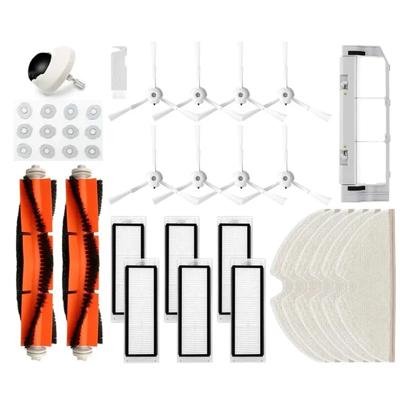 

A96I-For Roborock P5 T6 T7pro Robot Vacuum Cleaner Main Side Brush Cover Water Tank Filter Mop Cloth Castor Wheel Parts