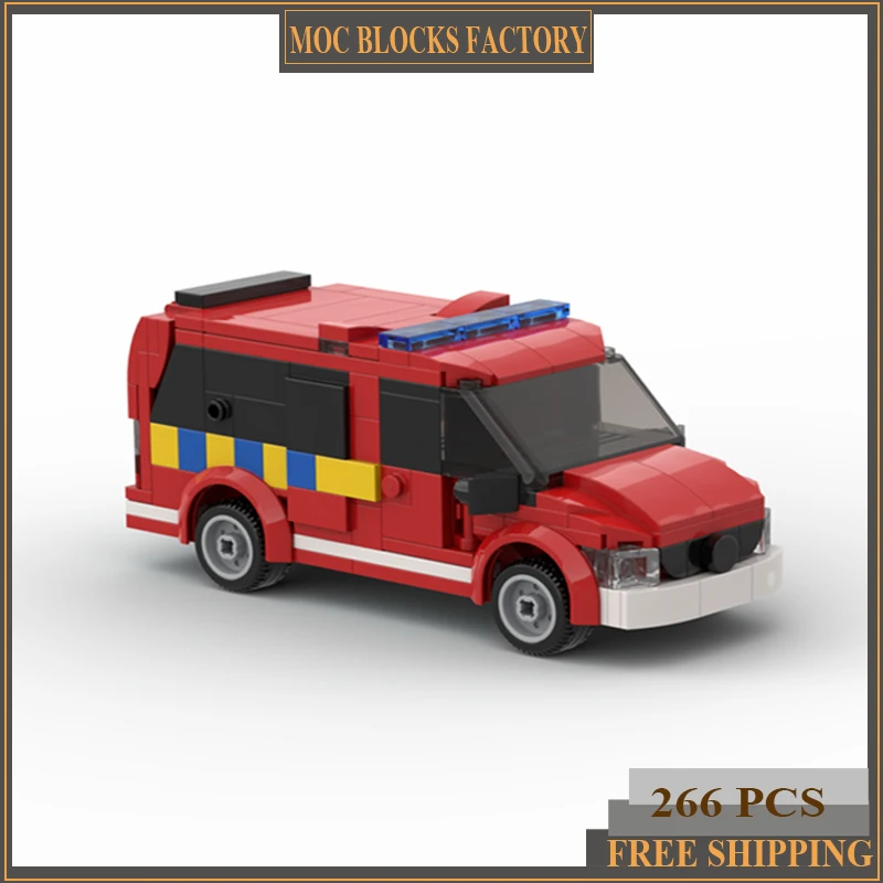 Car Series Moc Building Blocks Belgian Fire Chief Vehicle Model Technology Brick Brand-name Vehicle DIY Toy For Child Gifts