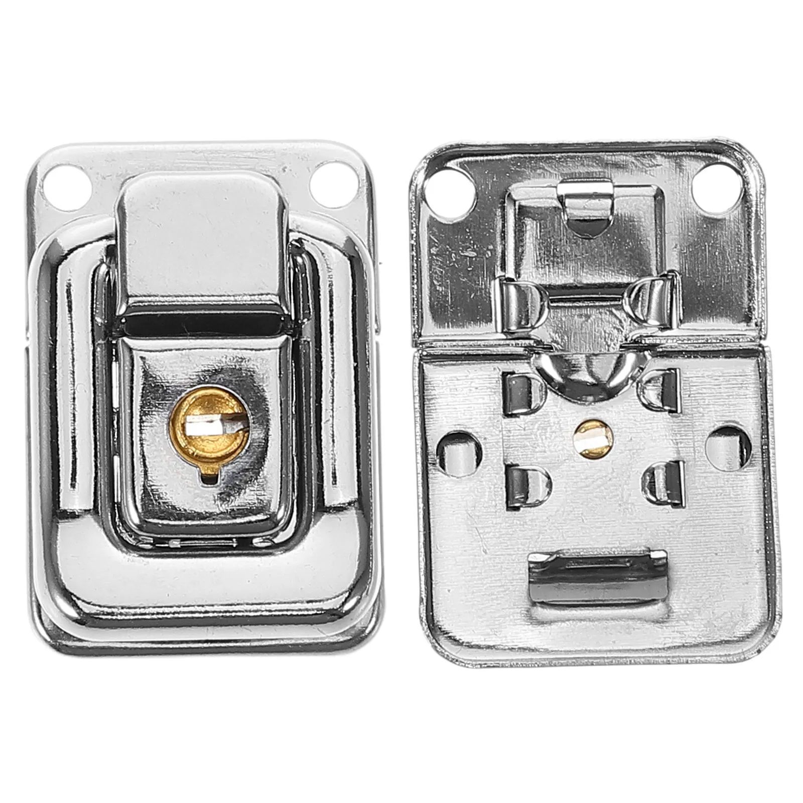 4Pcs Iron Latch Lock Set Vintage Style with Key for Suitcase Jewelry Box Wooden Chest Toolbox Security Hardware