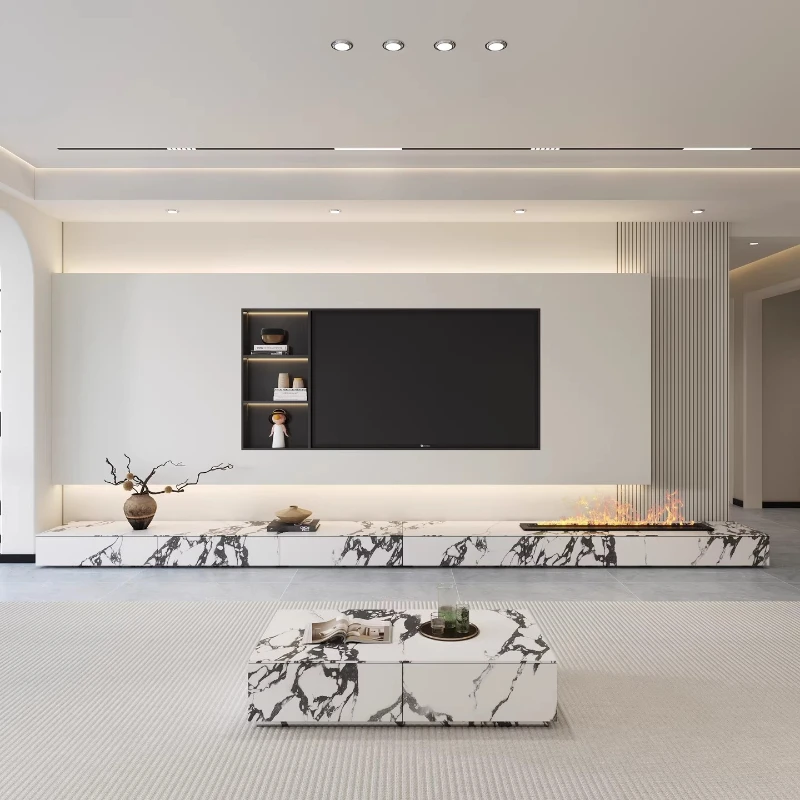 Soportes Móviles para TV, Muebles de Salón, Mesa de TV de Lujo con Cajones, Organizador Minimalista Moderno, Soporte para TV, Muebles para el Hogar