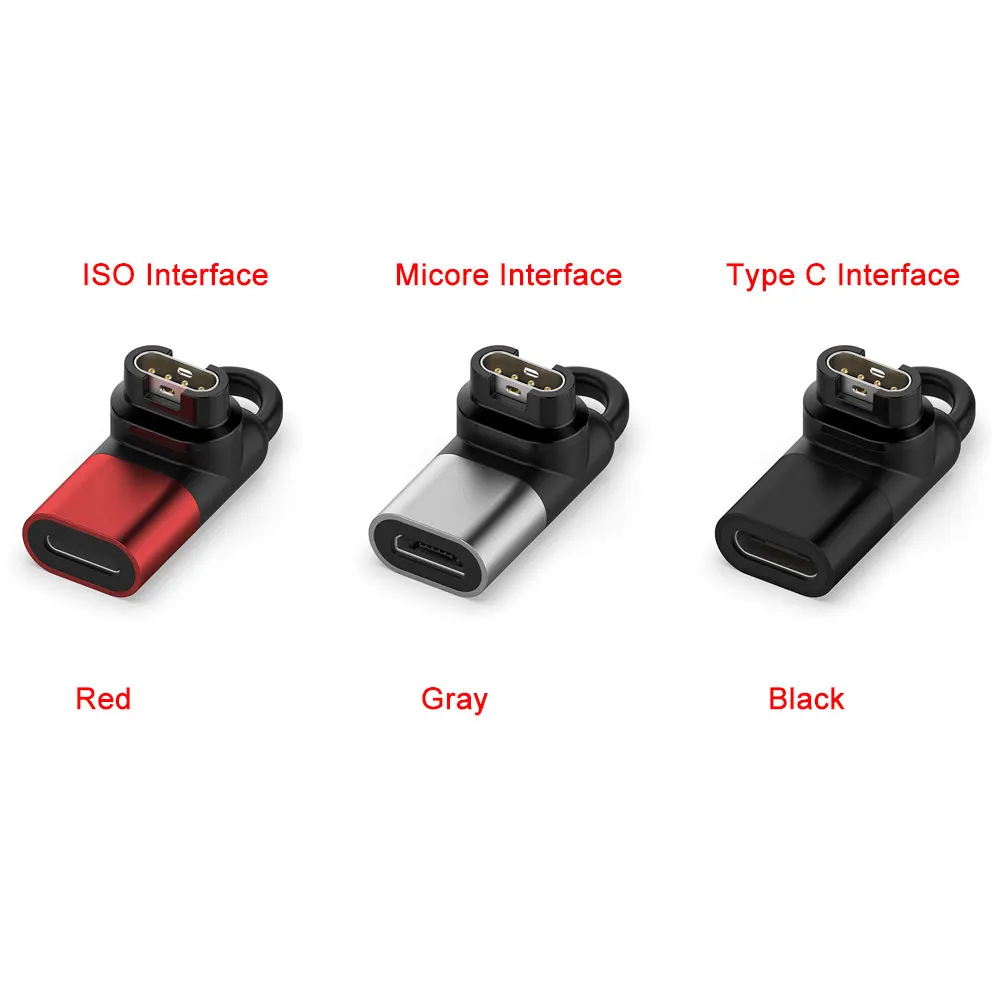 Type C/Micro USB to 4pin Charging Adapter For Garmin Fenix 5/5S/5X/6 Forerunner 45/45S/245/245M/935 Smart Watch Charge Converter