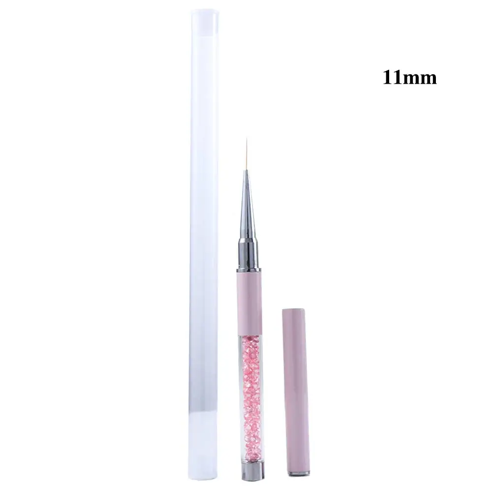 Roze UV-gelborstel Ovale kop 3D-schilderborstel Carving Acryl Nail Liner Pen Nail Art Tekenpen Manicure Tool Nail Art Brush