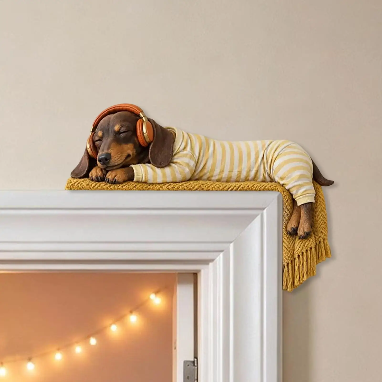 Door Frame Decor Realistic Indoor Top Doorway Wood Sign Decoration Door Decor Decoration for Home Bedroom Christmas Living Porch