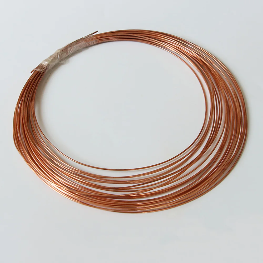 1KG Metal Soft Wire T2 Pure Copper Solid Wire Diameter 0.2 0.3 0.4 0.5 0.6 0.8 1 1.2 1.5 2 2.5 3 4mm DIY Jewelry Making