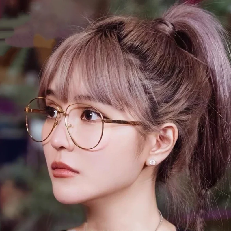 نظارات طيار عصرية جديدة للرجال والنساء من OLLYMURS خفيفة للغاية بتصميم عتيق كبير الحجم إطار نظارات طبية بصرية GG2280