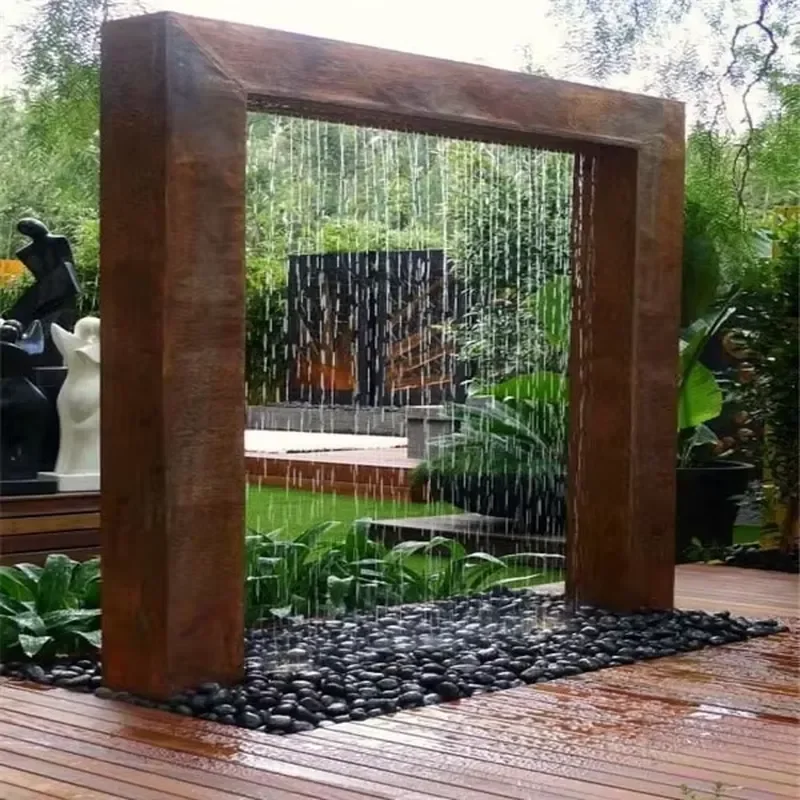 For Customized Corten Steel Water Rain Curtain for Garden