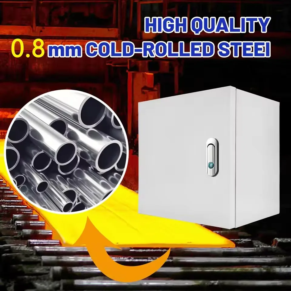 Metal Enclosure IP65 Waterproof Junction Box Impact Resistance Electric Distribution Box Wall Mount Cold Rolled Steel Box