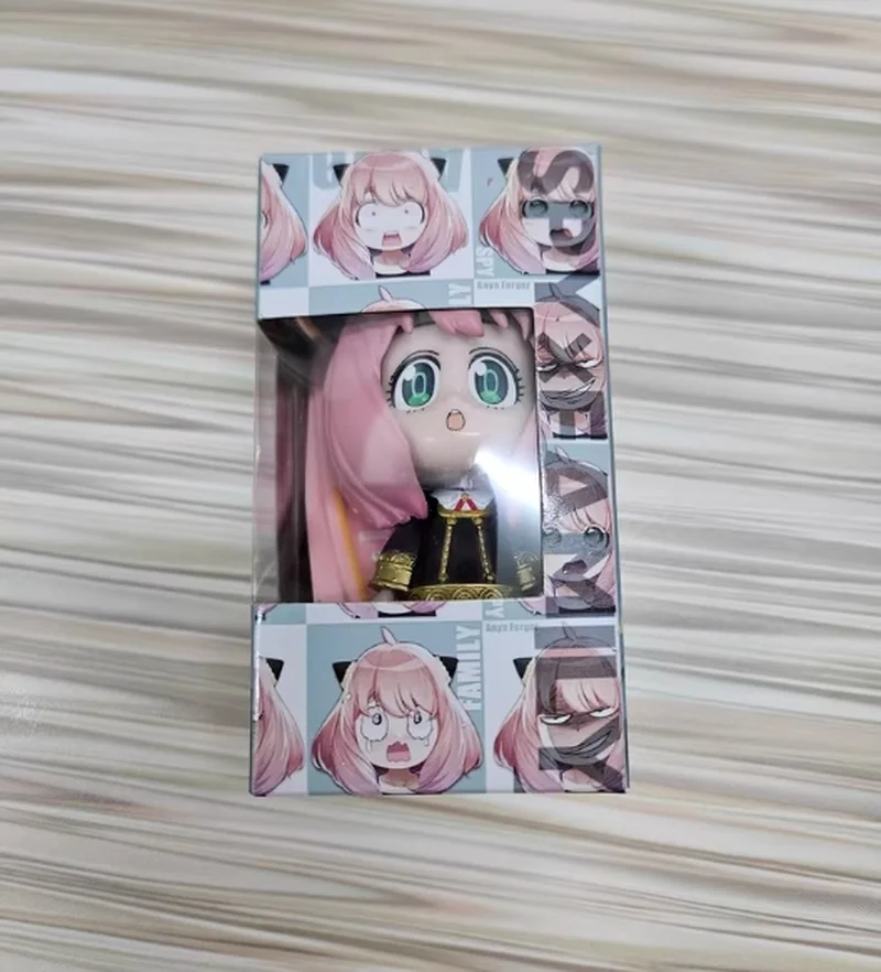 

Anime Figure Keychain Kawaii Anya Forger Action Figure Face Change Girl Twilight Model Young Children Toys Birthday Gifts