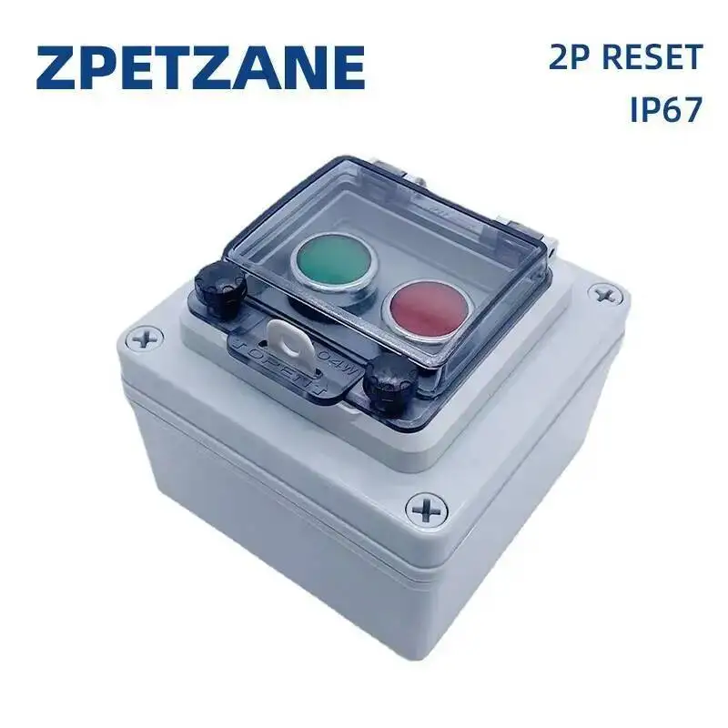 Picture 3: Two Positions Push Button Switch 22mm Protective Waterproof Box IP67 Control Distribution Operation 10A 1NO1NC