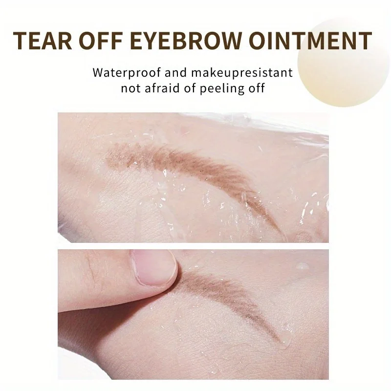 Pegamento para cejas desgarro, tinte rápido para cejas, crema para cejas, mantiene el maquillaje, resistente al sudor e al agua