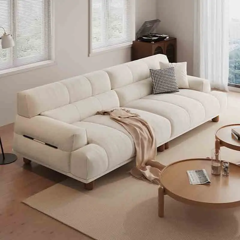 Minimalist Italian Living Room Sofa White Nordic Floor Simple Living Room Sofa European Anti Slip Canape Salon Home Furnitures