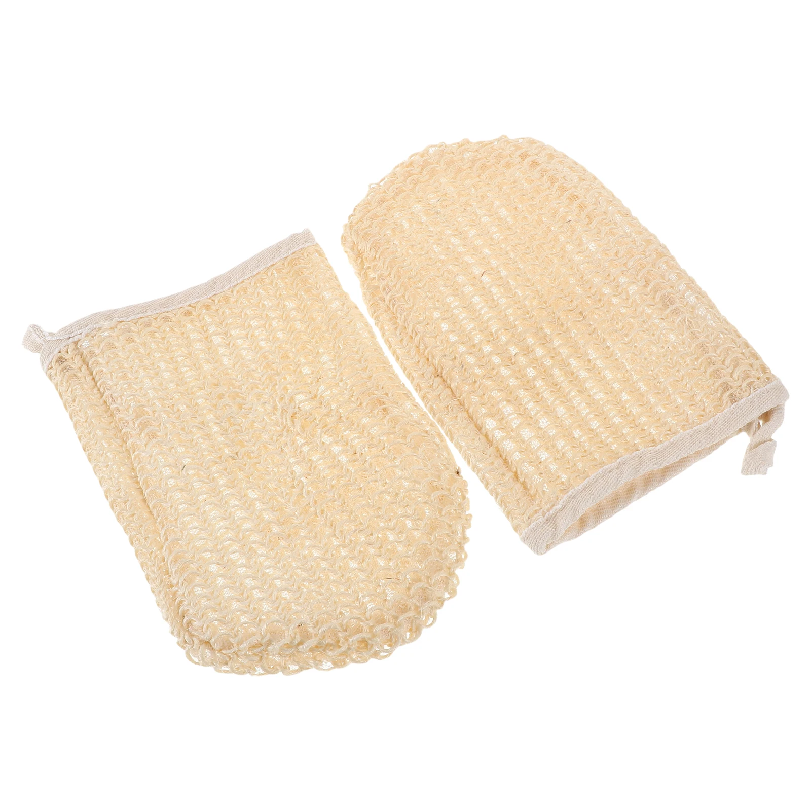 

2Pcs Sisal Gloves Exfoliating Bath Mitts Washcloths Cleaning Reusable Double Sided Men Women Dead Skin Remover Shower Tools Body