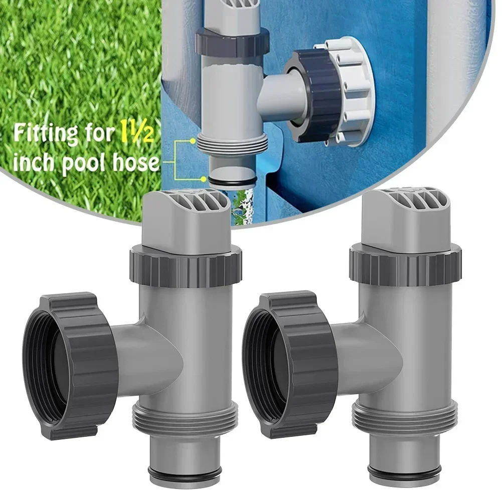 

2pcs Tap Connector Replacement For Intex 10747 Large Pool Plunger Valve Assembly Filter Pump Gray Garden Pool Parts