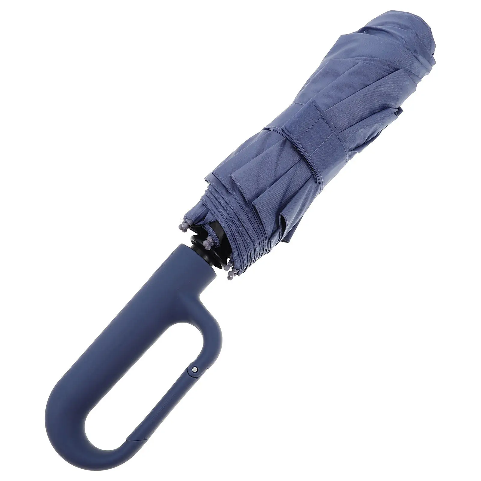 Ring Buckle Automatic Rain Umbrella Black Coating Windproof Reflective Safety Strip Compact Folding Travel Umbrella for Men and