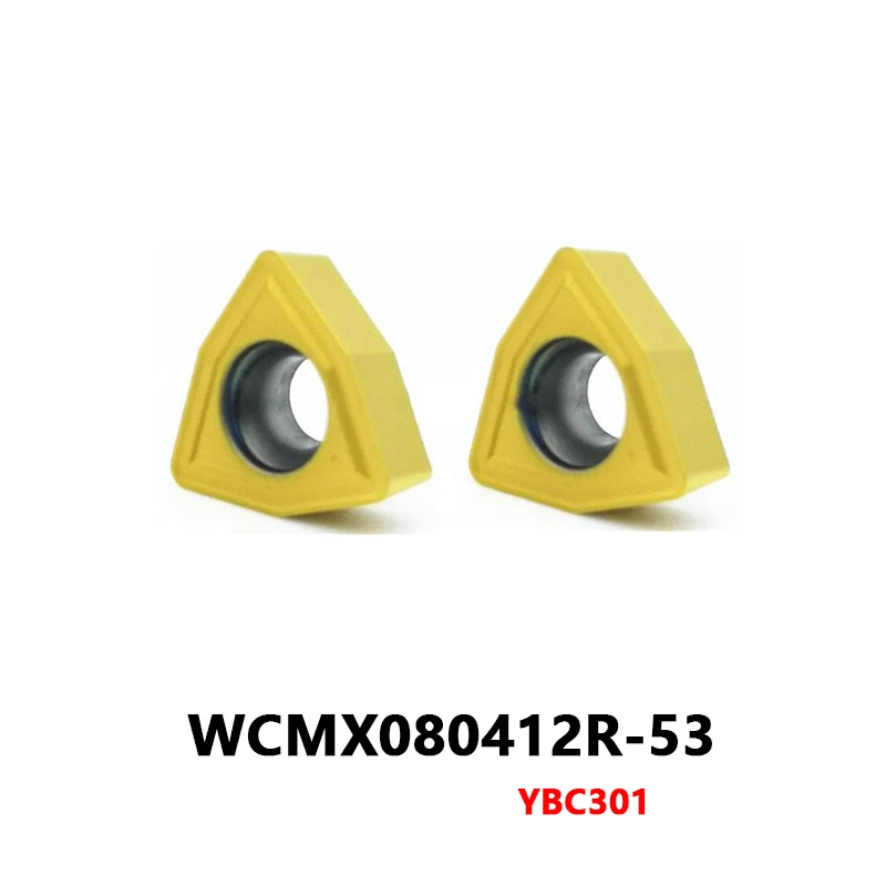 WCMX080412R-53 YBC301 Original Carbide Inserts WCMX U Drill Inserts For Steel Parts CNC Lathe Tool Machine Cutter Bar WCMX080412