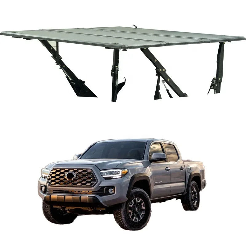 Accessories Truck Tonneau Folding Cover Hard Lift-up Tri-fold Bed Cover For Accesorios Para Toyota Tundra 2023