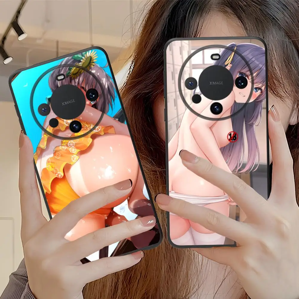 أنيمي Waifu هنتاي قضية الهاتف المحمول لهواوي ماتي 60 50 40 30 20 10 برو زائد لايت E 5G الطباعة الملونة الغطاء الواقي