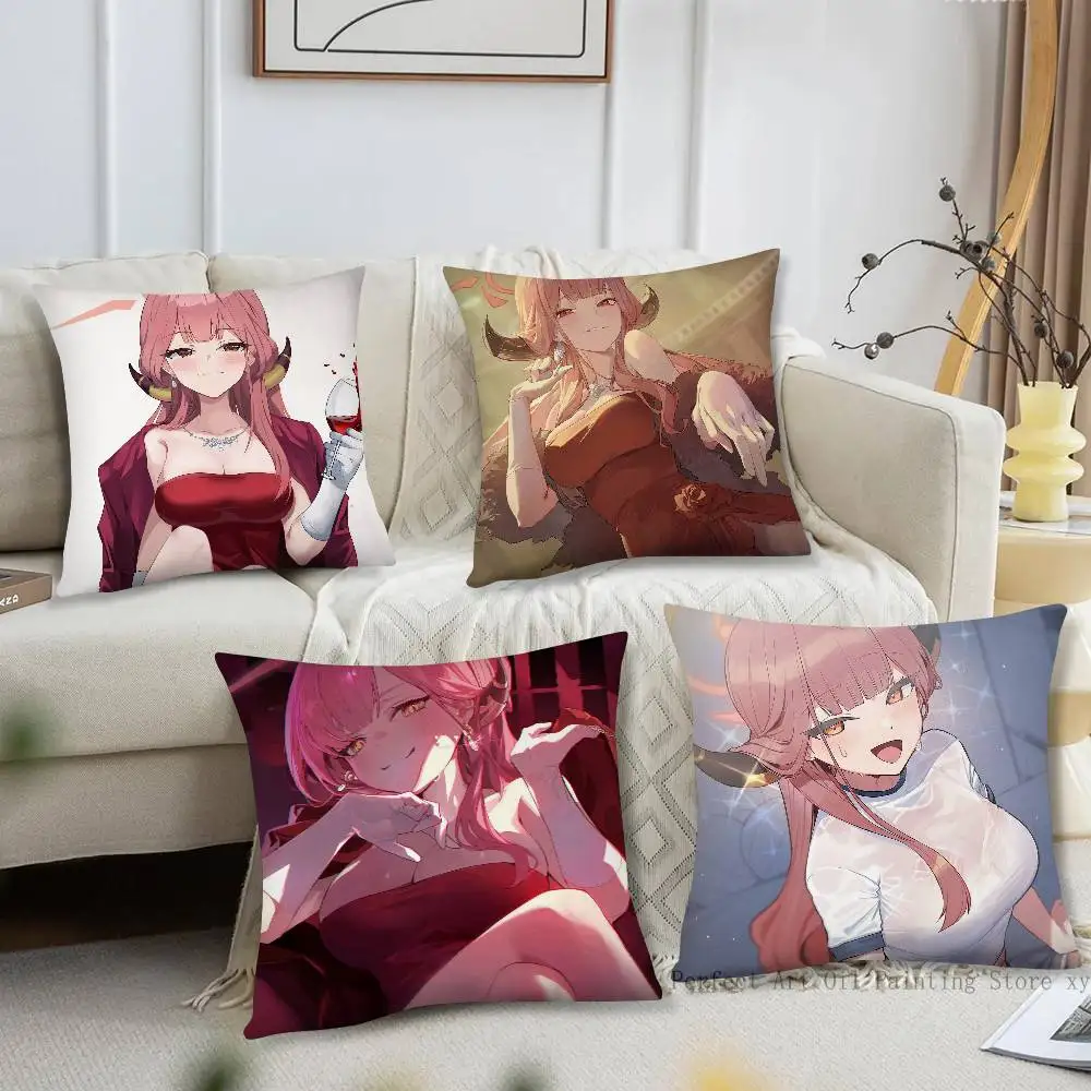 Aru Game Blue Archive Pillow Case Fashion Square Pillowcase Bedroom Sofa Room Ins Decoration Leisure