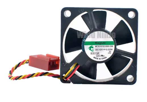 For Computer Hardware Quiet Micro Cooling Fan MC35101V2-0000-G99 3.5cm 35mm X 10mm DC12V 0.52W 3-Pin Chassis CPU Fan