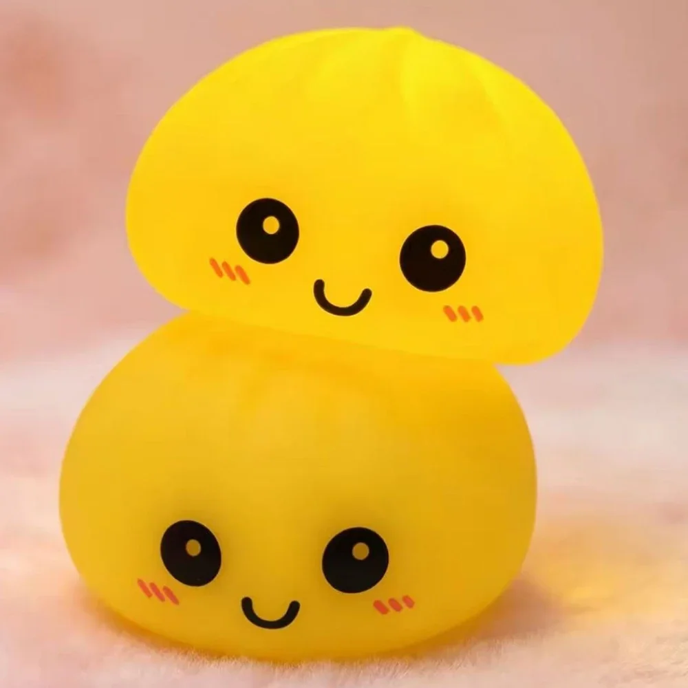 Leuchtender Bubble-Spitting-Steamed-Bun-Stressball: Realistisches Lebensmittel-Design, Ästhetisches Büro-Schreibtisch-Deko-Spielzeug zur Stresslinderung – Detail 10